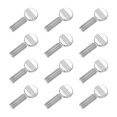 thumbnail image 1 of 12 Pcs M10x30mm Thumb Screws, Iron Spade Head Fully Thread Galvanized Finger Racket Screw, 1 of 6
