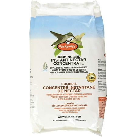 Perky-Pet 244CLSF 2-Pound Bag of Instant Clear Concentrate Hummingbird Nectar, Birds love the 100% sucrose formula, which digests easiest By PerkyPet