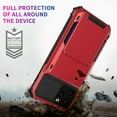 thumbnail image 2 of Card Holder Case for iPhone 12 Pro Max 6.7" 2021, Allytech Hard PC Back and Soft Silicone Rubber Inner Hybrid Anti-Scratch Shockproof Hidden Wallet Credit Card Storage Flip Back Cover, Red, 2 of 7