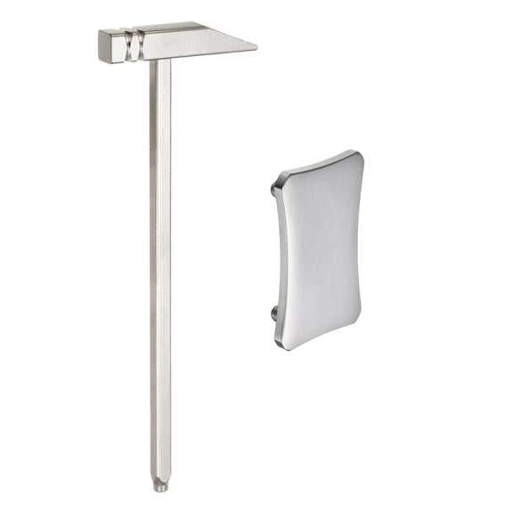 Uxcell Double Face Small Steel Hammer 6" Square Dual Head Multifunctional Hard Head Mallet with Steel Plate, Silver Tone