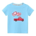thumbnail image 2 of Cethrio Kids T-Shirts for Boys Summer Printed Crew Neck Casual Blue Shirts Size 5-6 Years, 2 of 6