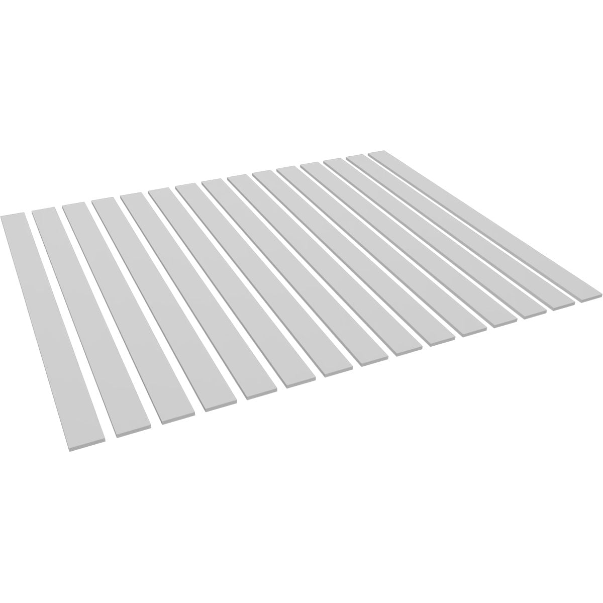 Ekena Millwork 47"H x 3/8"T Adjustable PVC Slat Wall Panel Kit with 3"W Slats, Unfinished (contains 15 Slats)