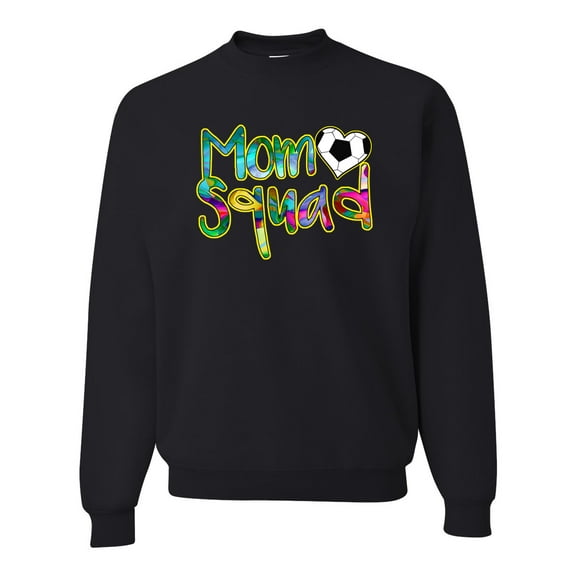 Wild Bobby, Soccer Mom Squad, Sports, Unisex Crewneck Graphic Sweatshirt, Black, Small