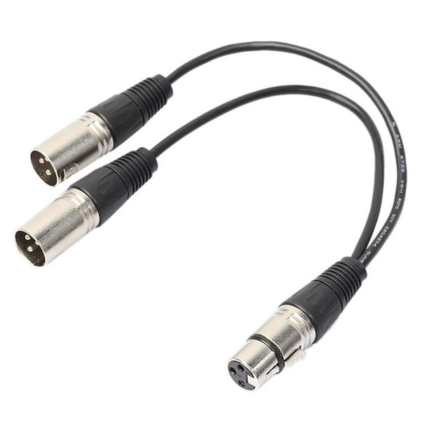 3P XLR Jack A Dual 2 Enchufe Y Divisor Adaptador Cable 1 Pie * 2