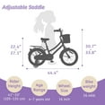 thumbnail image 4 of Bstjewey 16" Kids' Bike, Fits Riders 4'1" - 5'3", Purple, Child, Girl's, 4 of 7