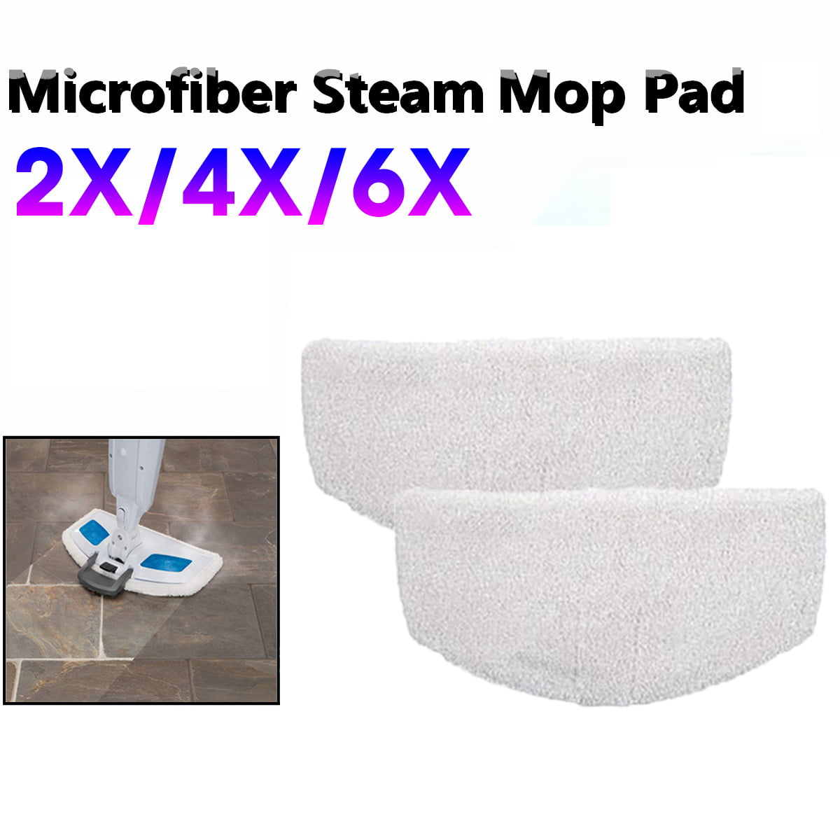 4 x Microfibre Compatible Steam Mop Cloth Pads fits Bissell 1005E Steam Mop 