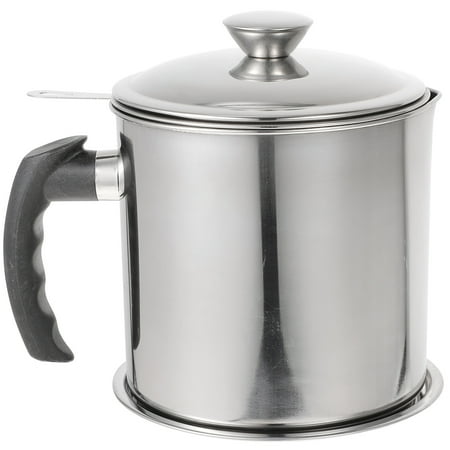 

1 Set Oil Strainer Pot Household Grease Can Stainless Steel Oil Storage Can