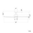 thumbnail image 3 of Atlantis Indoor and Outdoor 3-Blade Pull Chain Ceiling Fan 52in Matte White with 3000K LED Light Kit, 3 of 6