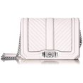 thumbnail image 2 of Rebecca Minkoff Chevron Quilted Small Love Crossbody, Optic White New Authentic, 2 of 6
