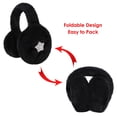 thumbnail image 5 of HDE Women's Fuzzy Faux Fur Earmuffs with Rhinestone Charms Black Star Charm, 5 of 6