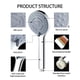 thumbnail image 3 of Ounissouiy Cabezal de ducha de plástico desmontable multimodos ajustable antioxidante electrochapado que reemplaza el rociador de alta presión Juegos de accesorios de baño Tipo 1, 3 of 8