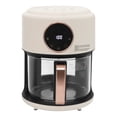 thumbnail image 5 of 4.5 Quart Air Fryer, Borosilicate Glass Basket - Nonstick & Dishwasher Safe, 360° View, Adjustable Temperature, Touch Panel Control, 0-60min Timer 1200W for Home Kitchens (White), 5 of 22