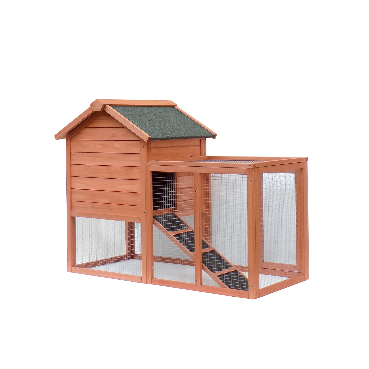 streakboard 48'' Chicken Coop Wooden Hen House Rabbit Hutch Outdoor Backyard Poultry Cage