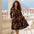 thumbnail image 4 of Uorisanigo Retro Mushroom Dress for Women Elegant with Pockets Flowy Casual Long Midi Dresses Comfortable Fashion Waist Party Work Dress, Size XX-Large, 4 of 7