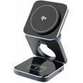 thumbnail image 1 of wonima02 QI2 Certification Aluminum Alloy Three in one Suitable for Apple Magsafe Magnetic Wireless Charging and Folding Stand Suitable for iPhone 16 iphone15 pro max Ultra2 S9 AirPods Pro, 1 of 1