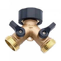 HIBIBUD Garden Ball Valve Garden Faucet Three-Way Hose Brass Diverter Water Pipe One Point Two Y-Type Double Pass