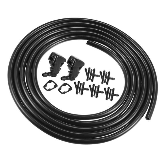 2pcs Windshield Washer Nozzle for Ford Edge 2011-2015 2.5 Meters Hose with Connectors Kit BT4Z-17603-A