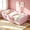 Pink, variant on AUU Twin Size Ultra-Soft Plush Floor Bed with Foam-Padded Guardrails, Large Side Storage Pockets & Durable MDF/LVL Frame – No Box Spring Needed