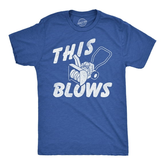Mens Funny T Shirts This Blows Sarcastic Snowblower Graphic Novelty Tee for Men Graphic Tees