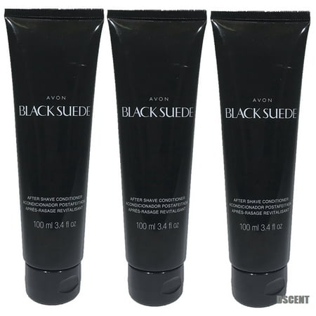 Alcohol Free Moisturizing After Shave - 3PCK Avon Black Suede Alcohol Free With Aloe After Shave Conditioner Moisturizer
