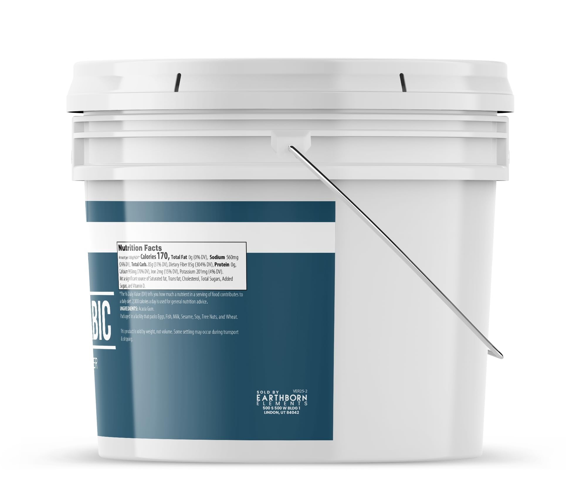 Earthborn Elements Gum Arabic 2 Gallon Bucket, Acacia, Multitude of Uses, Resealable Bucket