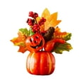 thumbnail image 3 of Pumpkin Maple Leaf Centerpiece Faux Foam Material for Kitchen Tabletop Harvest Autumn Decor Crowd, 3 of 9