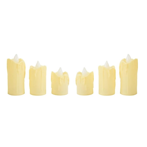 6 velas LED para decoraciones de Halloween.