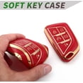 thumbnail image 4 of Key Fob Cover Compatible with Cadillac XT5 ATS CT5 CT6 XTS XT4 2017-2021 5 Button TPU Keychain Case Holder Protector,Red, 4 of 5