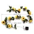 thumbnail image 2 of 90.6in Solar Sunflower String Lights, Artificial Vine with Starry LED Fairy Lights, Floral Garland for Outdoor Garden Fence Decor, 2 of 5