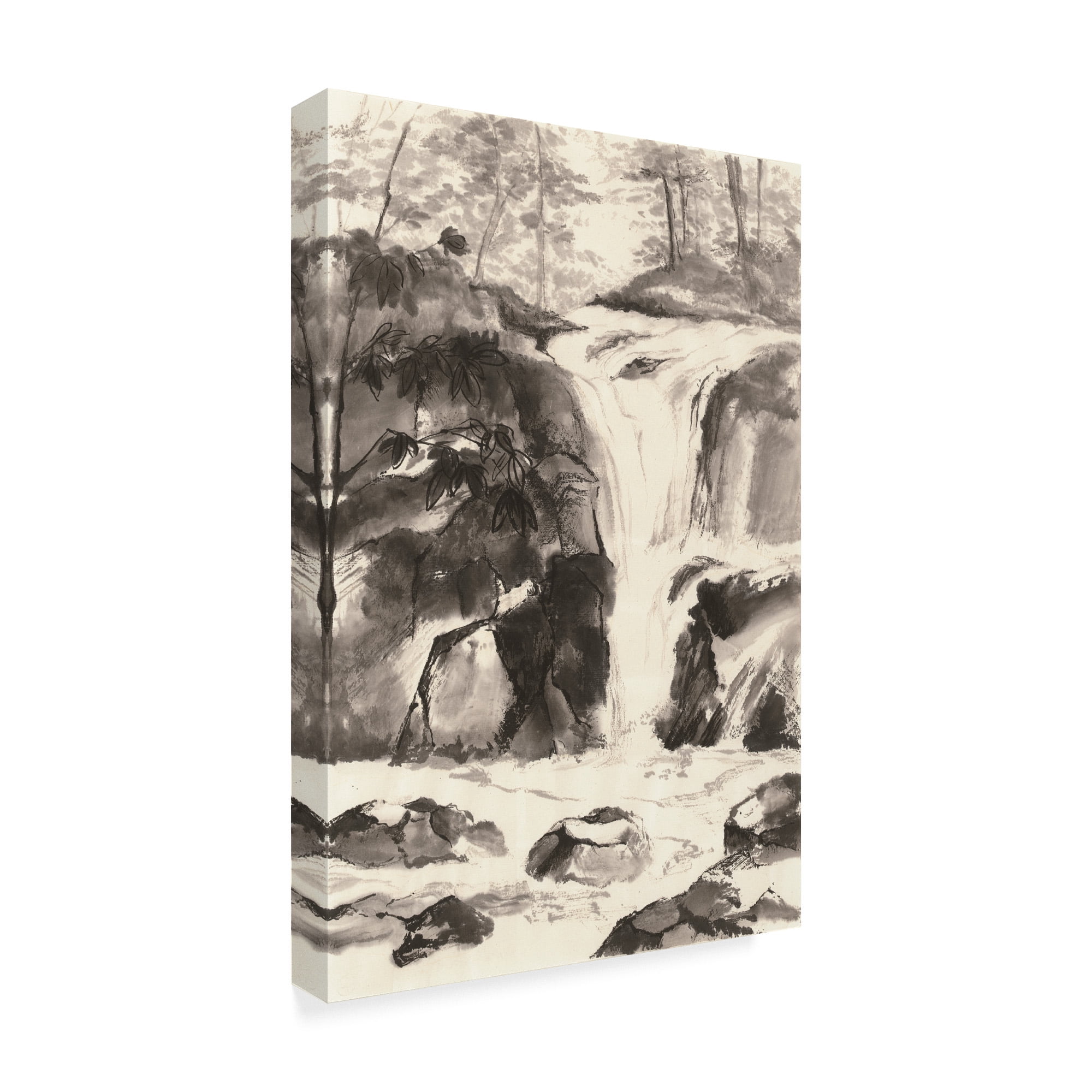 Trademark Fine Art 'Sumi Waterfall IV' Canvas Art by Chris Paschke