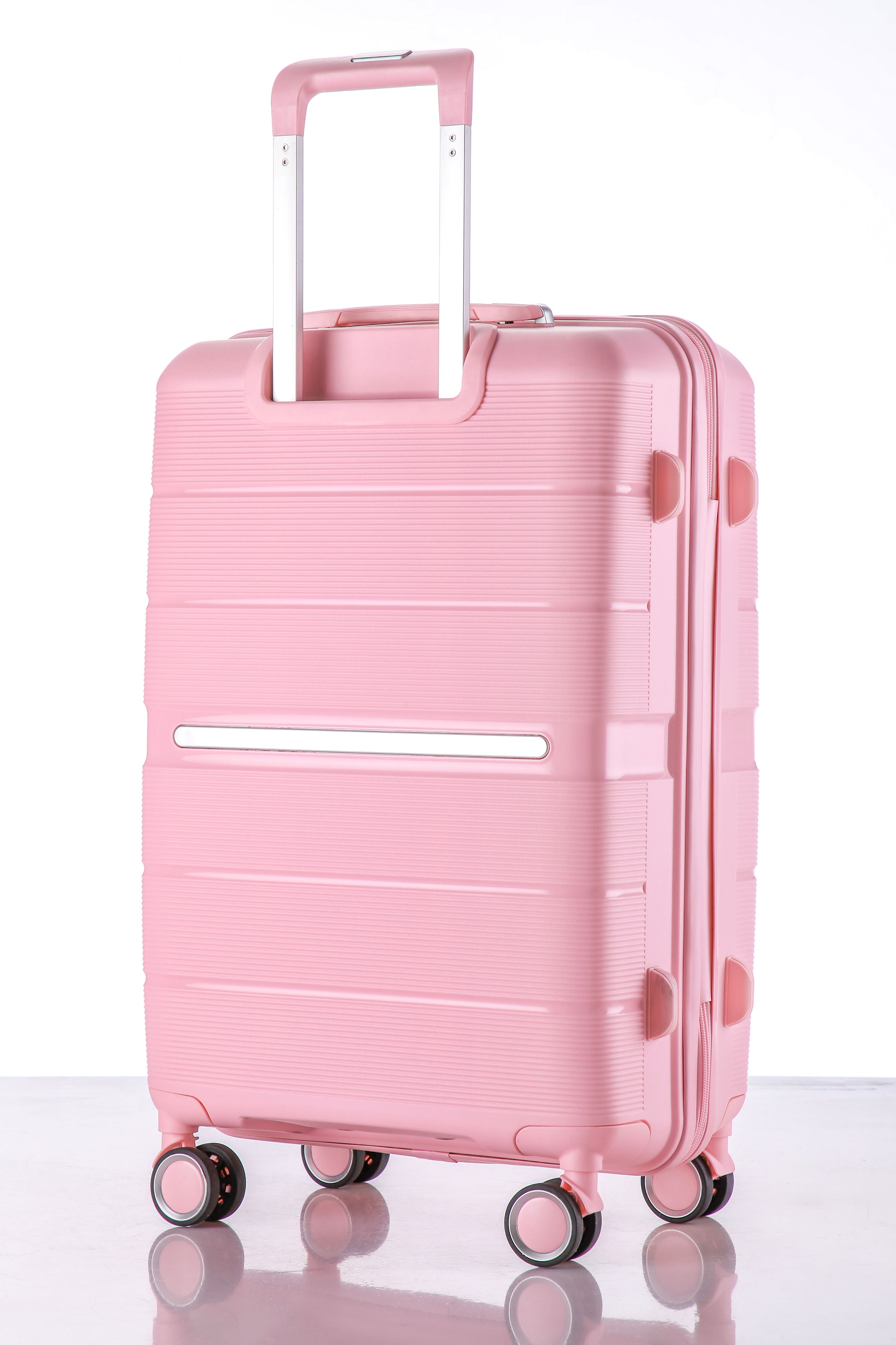 4 Piece Expandable Hardshell Travel Luggage Sets 8 Spinner Wheel Suitcase Wheels TSA Lock Suit Case, PP Lightweight & Durable 8 wheels Upright Suitcase, 14/20/24/28 Inch