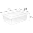 thumbnail image 3 of Sterilite Paquete De 15 Cajas De Almacenamiento De Plástico Transparente Con Tapas De 12 Cuartos – Contenedores Organizadores Resistentes Para Armario, Baño Y Oficina, 3 of 5