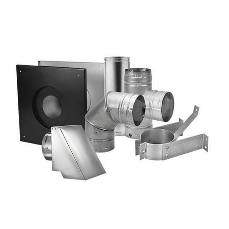 DuraVent 3 in. H X 12 in. W Silver Steel Pellet Vent Kit
