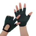 thumbnail image 2 of Unique Bargains Yoga Gloves Anti-slip Fingerless Pilates Gloves One Size Blackish Green, 2 of 5
