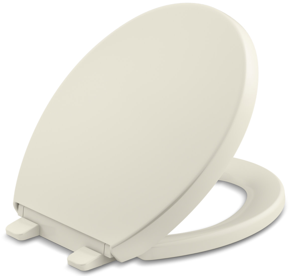 KOHLER Reveal Quiet Close WC-Sitz Für Runde Front – Mit Griffigen Stoßstangen, Quick-Release, Farbe Biscuit