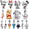thumbnail image 2 of New 925 Sterling Silver Disney Cartoon Collection Bear Charm Bead Pendant Fits Pandora 925 Original Charm Bracelet Women Jewelry Gao Jinjia LED, 2 of 2