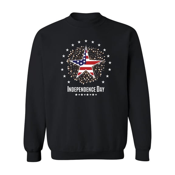 Independence Day Usa Star Sweatshirt Men -Image by Shutterstock, Male x-Large