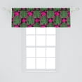 thumbnail image 2 of Ambesonne Tropical Window Valance, Big and Detailed Leaves, 54" X 18", Hot Pink Fern Green, 2 of 3