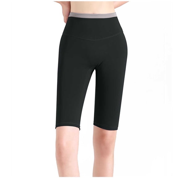 lulshou Women's Yoga Pants Yoga Shorts Women's Solid Color Matching Hip Lifting High Waist Exercise Pants Yoga Capris Pants Workout Shorts