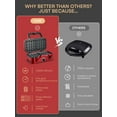 Waffle Maker 3 in 1 Sandwich Maker 1200W Panini Press With Removable
