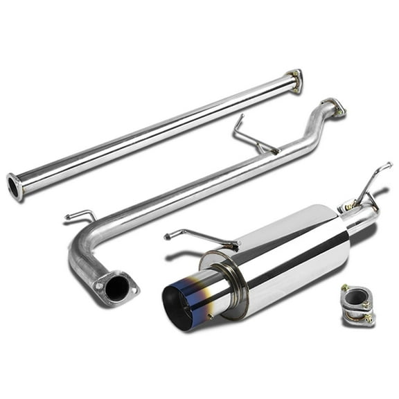 DNA Motoring For 98-02 Honda Accord F23 L4 Racing Cat-Back Exhaust System 4" Burnt Muffler Tip