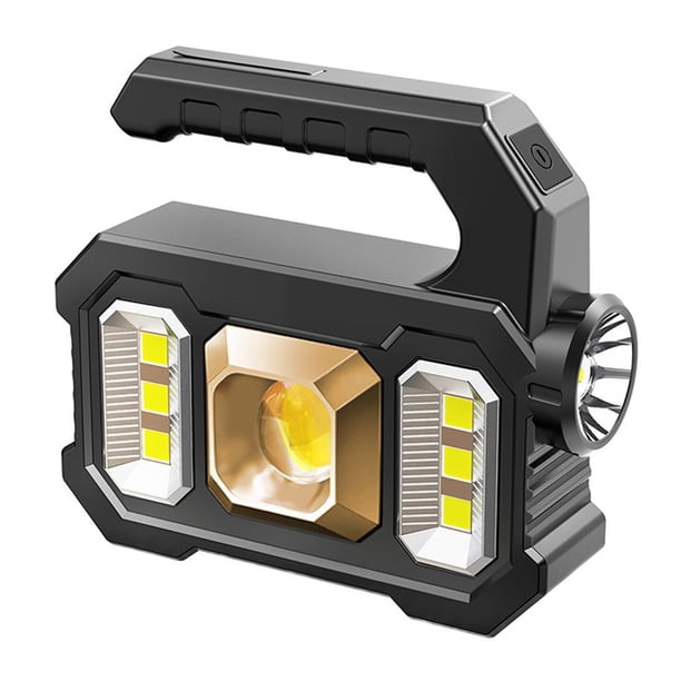 Lámpara Linterna de camping LED + COB 300LM Reflector de mano solar a prueba de agua (Oro)