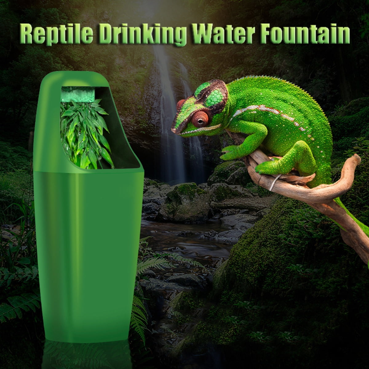 Reptile Drinking Water Dripper Chameleon Lizard Dispenser Terrarium