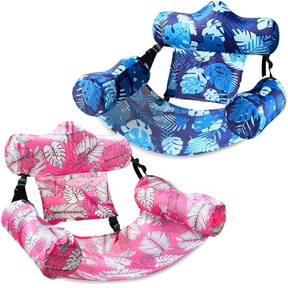 Paquete de 2 flotadores inflables para piscina para adultos con silla y fideos AMENON