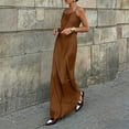 thumbnail image 6 of Plus Size Dresses for Womens Summer 2026 Fashion Solid Color Satin Dress With Adjustable Straps And Low Back Detail, 6 of 8