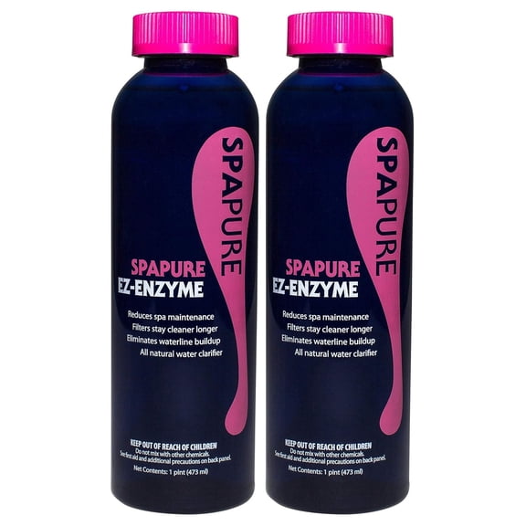 SpaPure EZ-Enzyme (2 Pack) - Natural Spa Water Treatment | Filter Life Extension, Waterline Ring Removal, pH Balance for Hot Tubs & Spas
