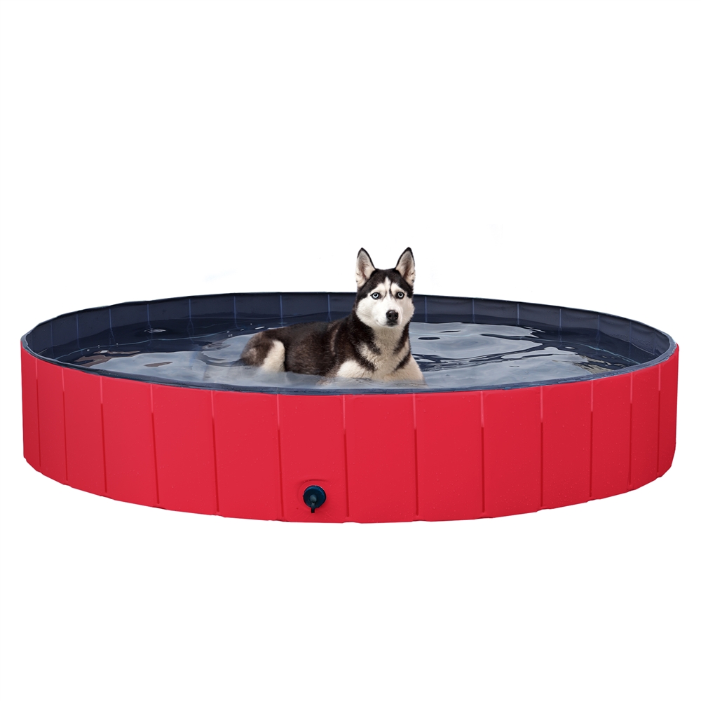 Yaheetech Foldable Pet Swimming Pool Dogs/Cats Bath Tub PVC Water Pond