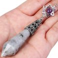 thumbnail image 2 of HOOUN Pierre de Labradorite Naturelle 5 Pcs Pendentif Chaîne en Pierre, 2 of 4