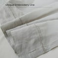 thumbnail image 6 of 100% French Linen Pillowcases with Embroidery - Pack of 2 - Washed Solid Color Natural Flax Soft Breathable - Grey, 20'' x 30'', 6 of 7