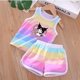 thumbnail image 3 of Conjuntos de ropa de verano para bebés y niños, lindos dibujos animados de Kuromi, chaleco y pantalones cortos para niñas y niños, 2 piezas, conjuntos para niños de Sanrio, ropa de playa, 3 of 4